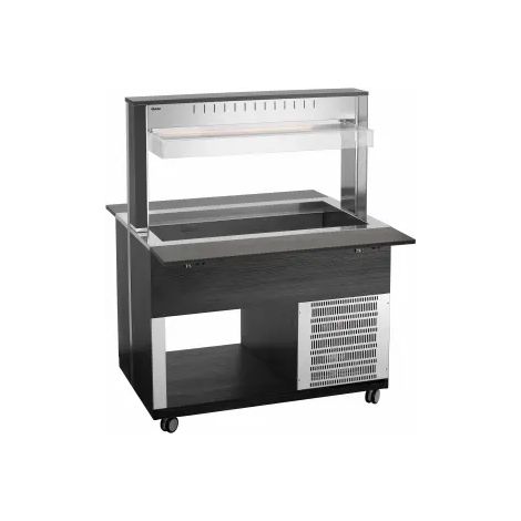 Chariot buffet inox réfrigéré 3 x GN x 1/1 (P)200 mm, 340 W, 220 V - MONO