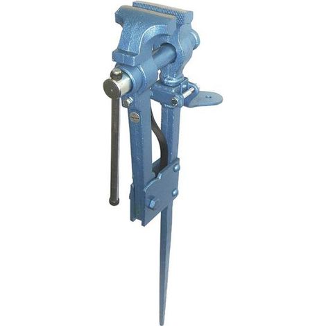 Techman – Etau à pied d'établi professionnel 125mm – Capacité de serrage 160mm – Acier forgé – Patte mixte pour stabilité