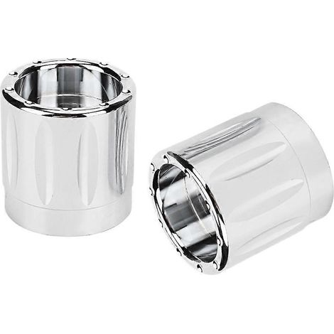Stück Motorradachsen-Totenkopfmutter-Abdeckkappen aus Aluminiumlegierung (verchromt)