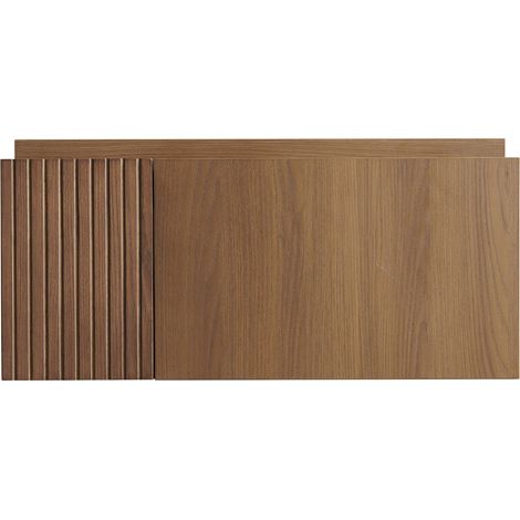 Meuble salle de bain 76 cm suspendu chêne brun préassemblé (1/5)