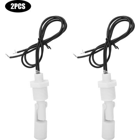 2-teiliger Wasserstandssensor, Schwimmerschalter aus weißem PP-Kunststoff, 1/2-Zoll-NPT-Gewinde, 0–110 V DC (1/5)