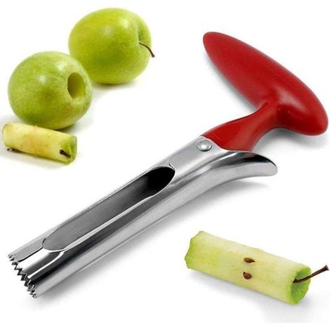 Tagliamele, utensile da cucina in acciaio inossidabile, levatorsoli, strumento per frutta e verdura, tagliamele e pere, levatorsoli scorrevole, estrattore di torsoli (1/5)