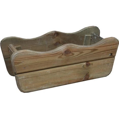 balconiera da esterno "fala" in legno di pino 50x20x20 cm