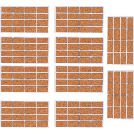 160 étiquettes liège bois étanches autocollantes – Étiquette nom rectangle artisanat bouteilles verre, organisation (1/5)