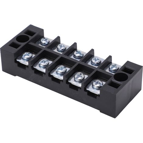 50 Stück TB-2505L Klemmenblöcke, 5-polige zweireihige Messing-Schraubklemmen für Verteilerkästen, 25 A, 600 V (1/5)