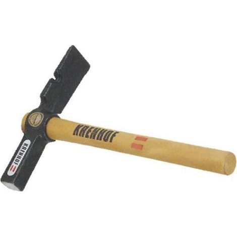 KRENHOF Maurerhammer mit Holzstiel und Nagelzieher 500 g (1/2)
