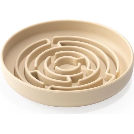 Hundenapf – Fressbremse – Gesunde Ernährung – Erstickungsgefahr – 20 cm Durchmesser – Grau (1/5)