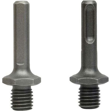 Adaptador de 2 piezas con rosca macho M14 a rosca hembra SDS-Plus con triángulo interior para taladro amolador angular (1/4)