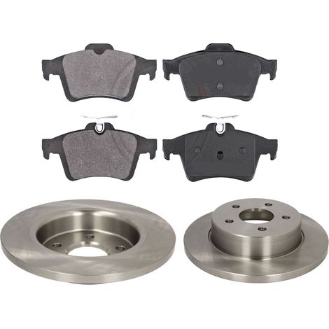 KIT FRENI POSTERIORI compatibile con FORD FOCUS C-MAX (DM2) - DISCHI + PASTIGLIE OEM: FDB1931 / 17583 /SOSTITUZIONE DIRETTA/BASSA POLVERE/SILENZIOSO