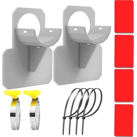 Supports de Tuyau de Piscine en Plastique, 2 Pièces, Empêche Le Tuyau de Tomber, pour Tuyaux de Piscine Inférieurs à Ø38mm, Gris (1/5)