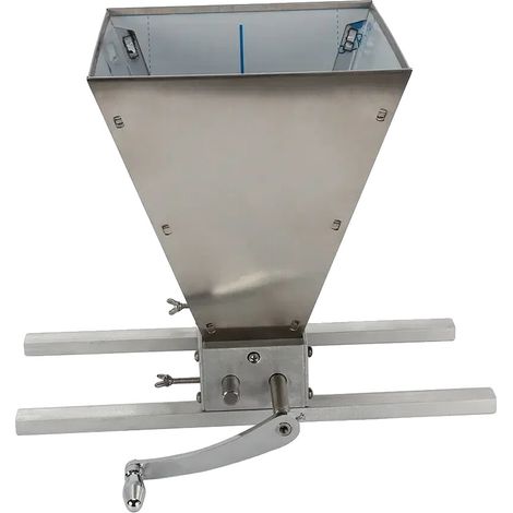 Broyeur de grains, rouleaux réglables, compatibilité manuelle et électrique, Argent (1/2)
