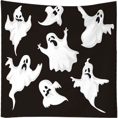 Heavy Duty Polyester Ghost Wall Tapestry for Halloween Decoration 150 x 150cm (1/5)