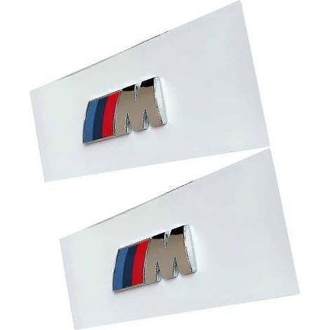 Pièce de remplacement compatible avec l'emblème d'aile avant BMW M 51148058881, logo autocollant Sport (argent) (1/2)