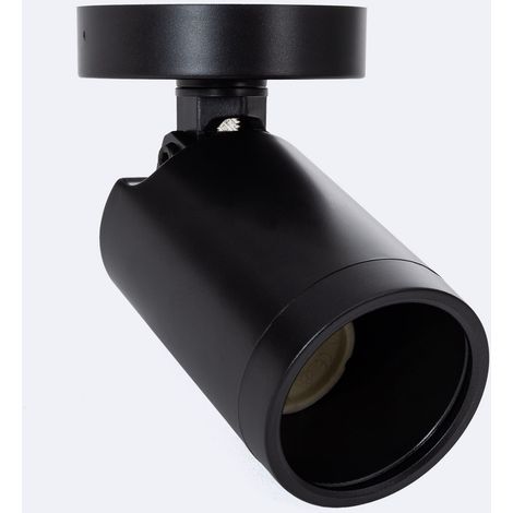 Foco Portalámparas Superficie Davos para Bombilla GU10 / GU5.3 Negro