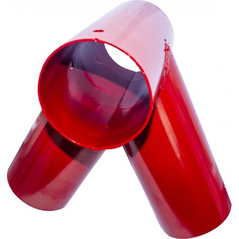 Connecteur pivotants rond pour poteaux 10 cm - Rouge