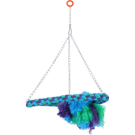 Échelle de jeu en corde de coton pour perroquets - Balançoire et jouet à mordre pour cage d'oiseaux