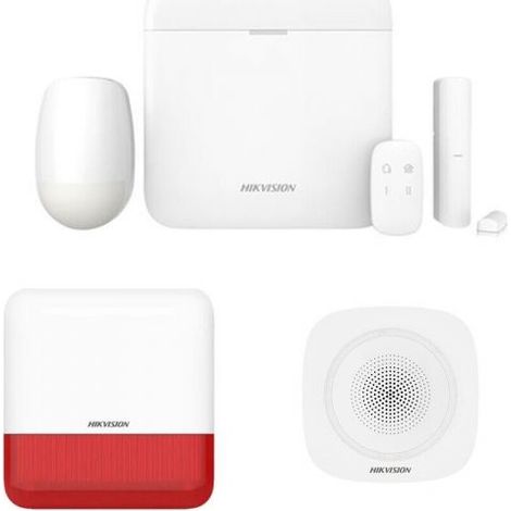 KIT ANTIFURTO WIRELESS 96 ZONE GSM 3G 4G HIKVISION AX PRO SIRENA INTERNA ESTERNA SENZA FILI