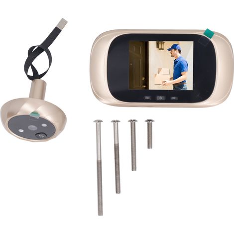 Caméra de sonnette intelligente, résolution 320X240, écran LCD 2,8 pouces, antivol, Vision nocturne, contrôle par application, vidéo WiFi (1/5)