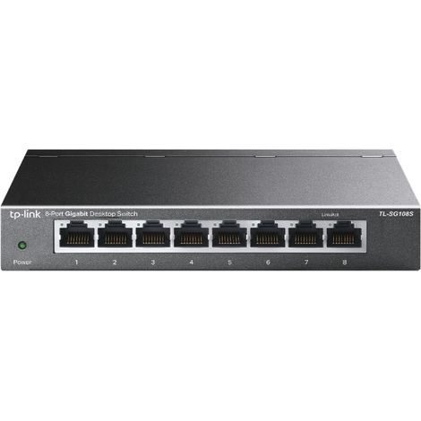 TP-Link TL-SG108S(UN) commutateur réseau Non-géré Gigabit Ethernet (10/100/1000) Bureau Noir