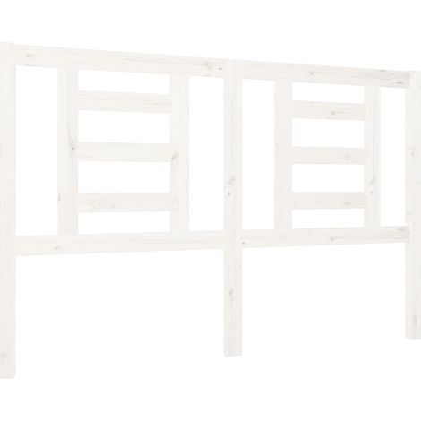 Cabecero accesorio para dormir mueble dormitorio 126 x 4 x 100 cm madera de pino blanco TDL0203918