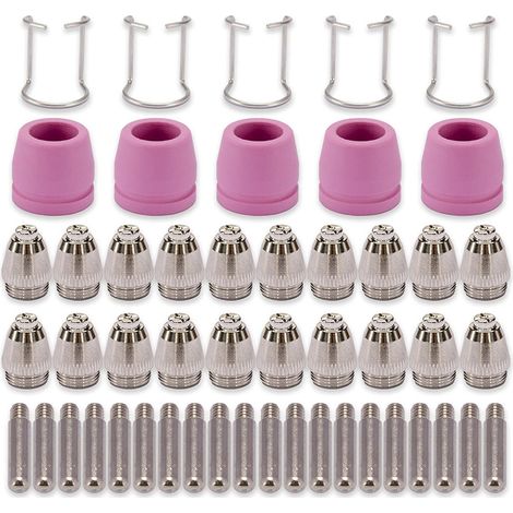 Lot de 50 accessoires pour coupe plasma,buse de découpe plasma,buse et électrodeSG 55 AG 60 WSD 60 (1/5)