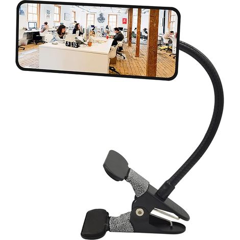 Ampper Miroir de sécurité à Clipser en Acrylique, Flexible Convex Cubicle Mirror for Personal Safety and Security Desk Rear View Monitors Or Anywhere (6.69" x 2.95", Rectangle) (1/5)