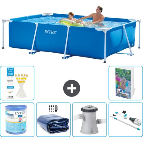 Intex Piscina con estructura Rectangular - 260x160x65 cm - 7-piezas  S27
