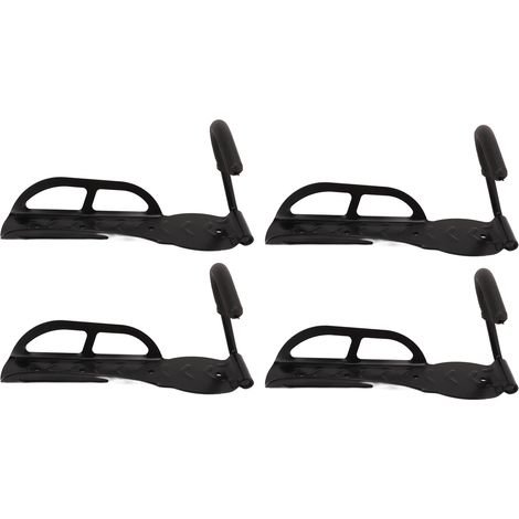Lot de 4 supports muraux verticaux pour vélos, supportant jusqu'à 30 kg (66 lbs), en acier, pour garage ou abri de jardin. (1/5)