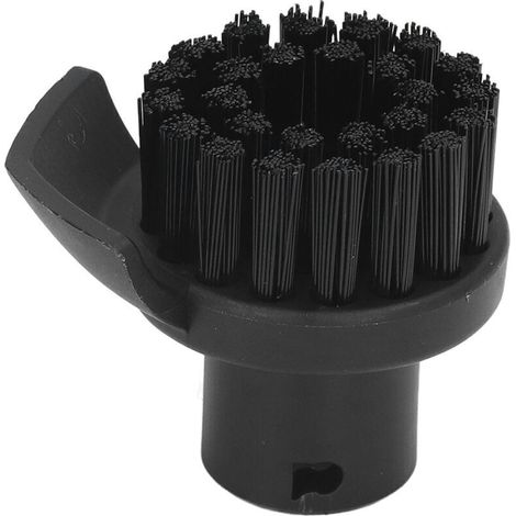 Jeffergarden Brosse ronde de rechange noire à poils durs avec grattoir pour nettoyeur vapeur Karcher SC1 SC2 SC3