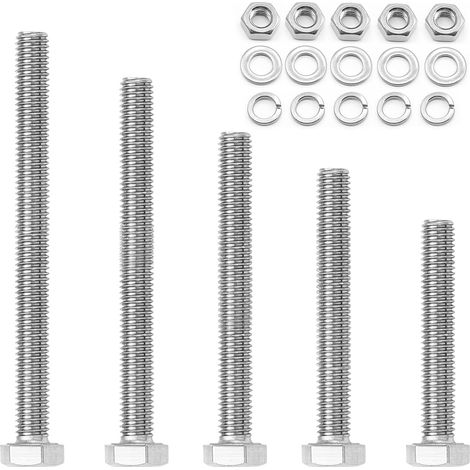 104 Pcs Kit Boulons et Écrous, M6 Vis Inox, Boulon M6 (40/50/60/70/80mm) (1/5)