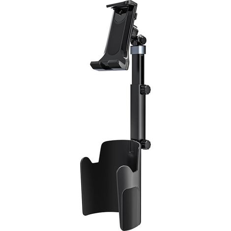 Porte-gobelet de voiture neuf, fixation pour console centrale, articulation longue, support universel pour téléphones et tablettes, noir Support de téléphone de voiture avec porte-gobelet (1/5)