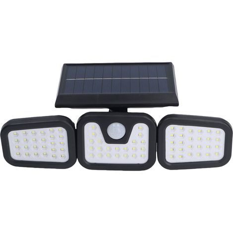 Applique Solaire LED 74 LED 3 Spots Détecteur de Mouvement IP65 Étanche Sans Câble Extérieur Pour Jardin (1/5)