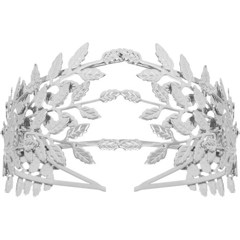 Baroque Silver Leaf Metal Headband, Party Hair Accessory (1/5)