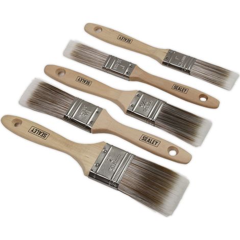 Sealey Wooden Handle Paint Brush Set 5 Piece (1/5)