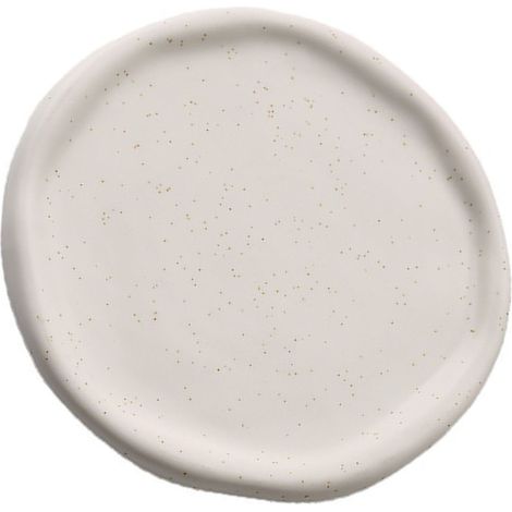 Jewelry Plate Ceramic Glossy Appearance Simple Modern Stylish Storage Tray for Home Gift White Round (1/5)