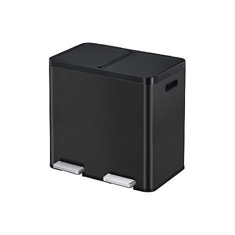Cubo de basura con pedal Recycler  acero  44 l  colector doble