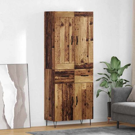 Highboard Altholz 69,5 x 34 x 180 cm Holzwerkstoff