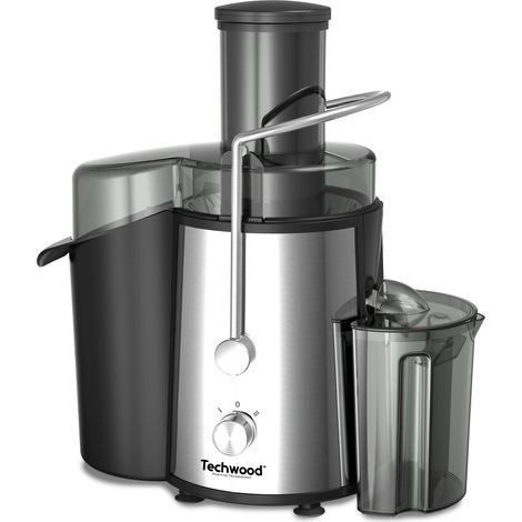 Centrifugeuse Techwood TCFI-1056 - 800 W INOX - Récipient pulpe (capacité 1,5 litre)- Récipient à jus amovible - Coloris Noir (1/3)