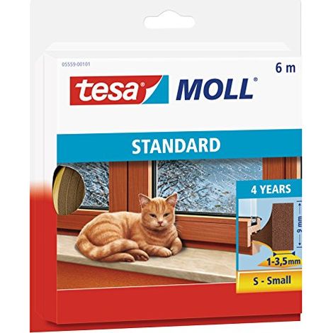 tesa Guarnizione autoadesiva marrone 9 mm 6 m in schiuma PVC (1/4)