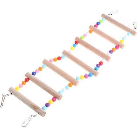 Jouets pour perroquets, échelles, balançoires, jouets à mâcher, accessoires pour cage à oiseaux suspendus, hamac - échelle à 7 niveaux - (1/5)
