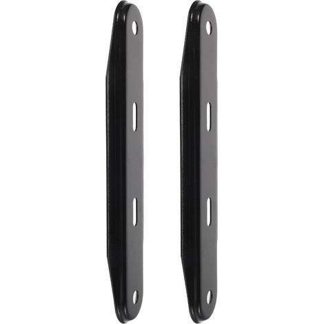 2 Pièces Supports de Pied de Radiateur, Supports de Poulie Mobile, Métal Noir, Base Renforcée, Mobilité Facile, Compatibilité, pour Radiateurs et Bases de Roues de Chauffage (1/4)