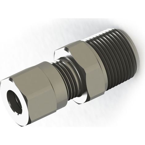 Raccord droit RS PRO 69480 vers Enfichable, 8 mm BSP 1/8 mâle Mâle 1/8 pouce, entrée ( Prix pour Paquet de 2 )