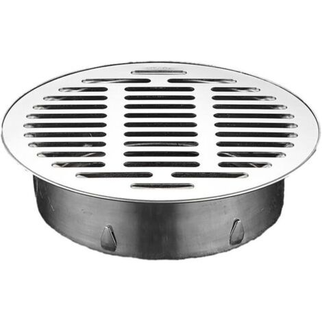 NALOOKAMIC Siphon de sol rond en acier inoxydable 160 mm – Résistant à la rouille – Installation facile – Empêche l'encrassement (1/4)