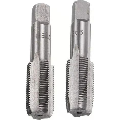 Taraud Métrique 18mm X 1.5 - Acier Rapide HSS - Filetage Intérieur Acier Fonte - Lot De 2 Pièces (1/5)