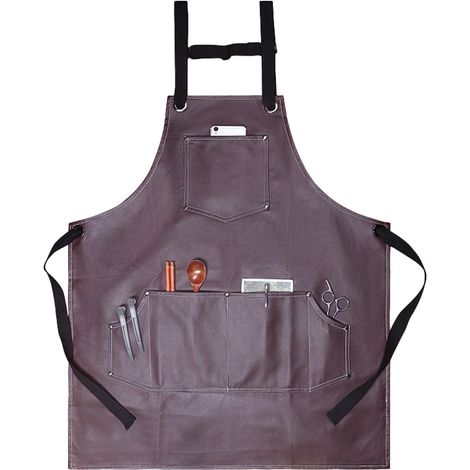 Tablier Barbier - Tablier Coiffeur Imperméable - Pour Coupe de Cheveux Professionnelle - Ajustable avec Fermoir - 1 Pièce (1/5)