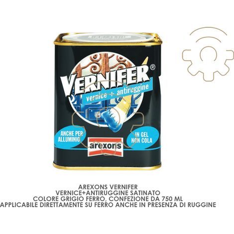Vernifer Satinato Grigio Ferro 750 Ml Col 4885 (1/2)