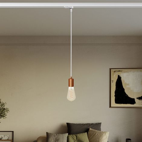 Creative Cables - Suspension avec finition métal satiné pour rails - Ampoule non incluse (1/5)