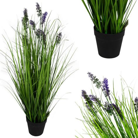 Césped artificial en maceta, lavanda decorativa, imitación CV08346 (1/5)