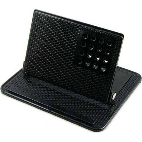 Tapis antidérapant silicone pour tableau de bord voiture support multifonctionnel téléphone/GPS, non toxique écologique, lavable réutilisable, résistant haute/basse température, adsorption forte (1/4)