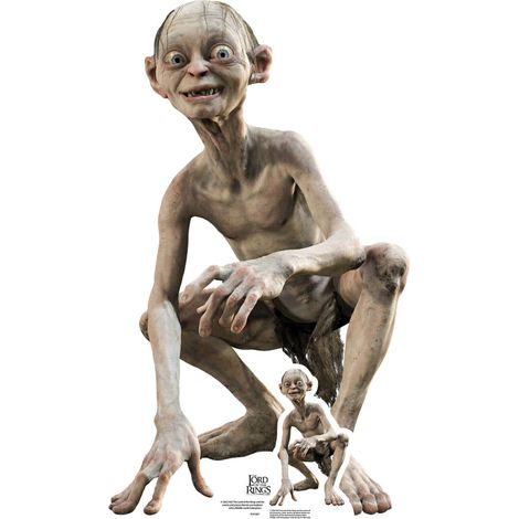 Figurine en carton  Gollum - Le Seigneur des Anneaux - Haut 88 cm